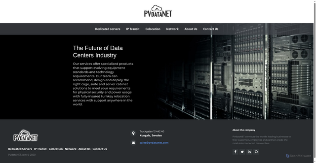Security scan screenshot of https://pvdatanet.com