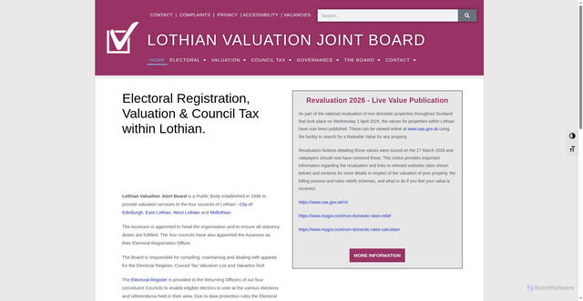 Security scan screenshot of http://www.lothian-vjb.gov.uk