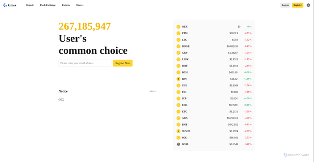 Security scan screenshot of http://whaleoex.com/