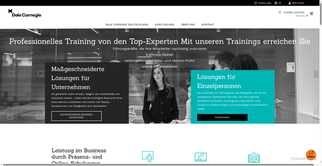 Security scan screenshot of https://dalecarnegie.com