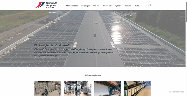 Security scan screenshot of https://climat80.se/