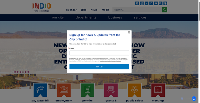 Security scan screenshot of https://www.indio.org/