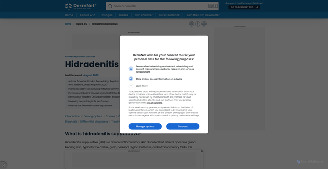 Security scan screenshot of https://dermnetnz.org/topics/hidradenitis-suppurativa