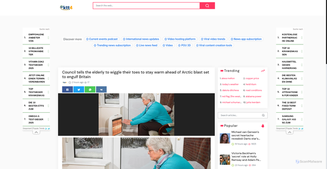 Security scan screenshot of https://www.ktt4.com/council-tells-the-elderly-to-wiggle-their-toes-to-stay-warm-ahead-of-arctic-blast-set-to-engulf-britain-2803.html