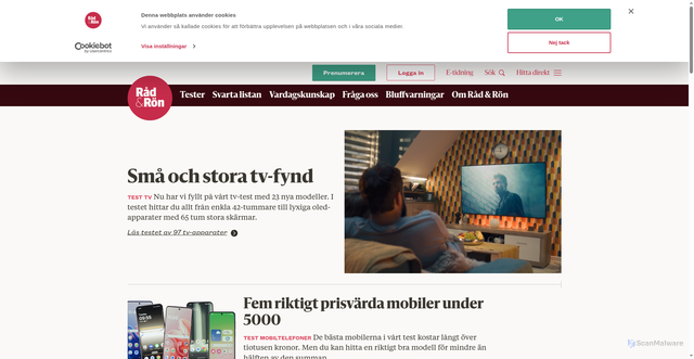 Security scan screenshot of https://www.radron.se/