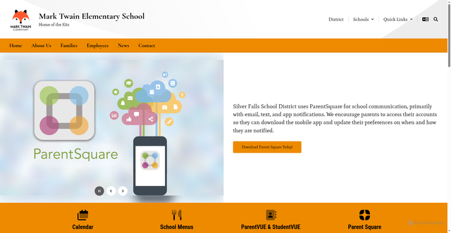 Security scan screenshot of https://marktwain.silverfallsschools.org/