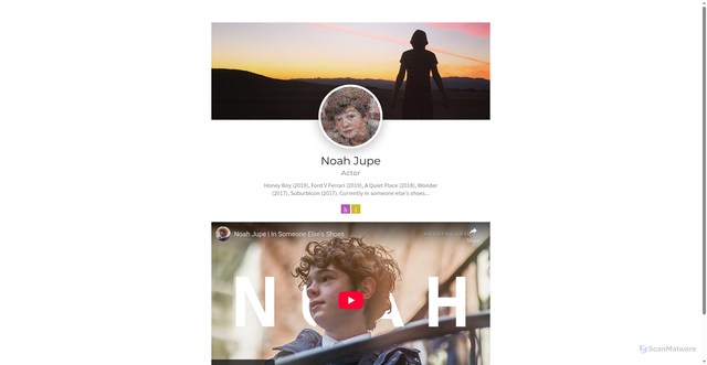 Security scan screenshot of http://www.noahjupe.com/
