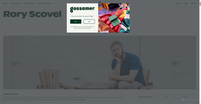 Security scan screenshot of https://gossamer.co/blogs/conversations/rory-scovel