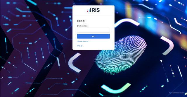 Security scan screenshot of https://identity.iris.co.uk
