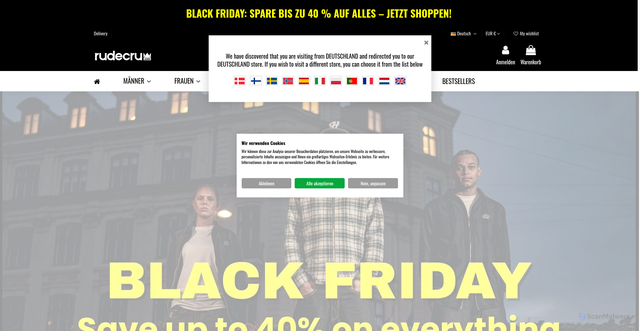 Security scan screenshot of https://www.rudecru.com/