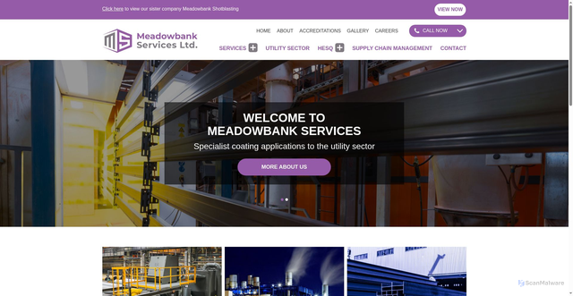 Security scan screenshot of https://meadowbankservices.co.uk/