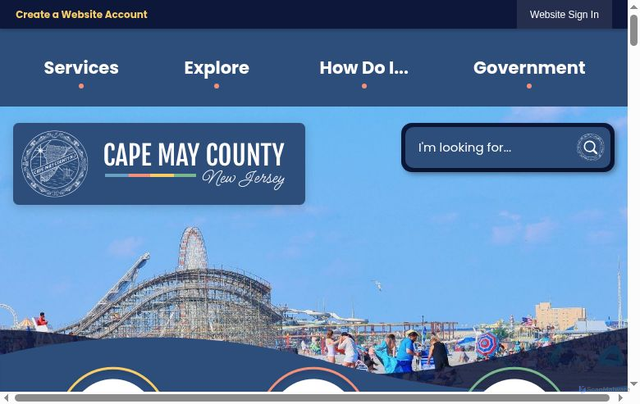 Security scan screenshot of https://capemaycountynj.gov/