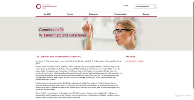 Security scan screenshot of https://www.gwk-bonn.de/