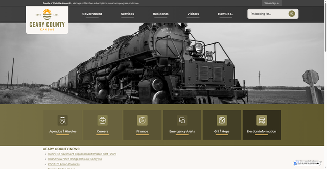 Security scan screenshot of https://www.gearycounty.org/