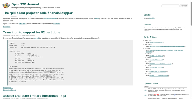 Security scan screenshot of https://www.undeadly.org/