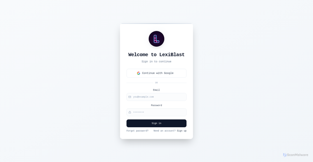 Security scan screenshot of http://lexiblastplay.com/