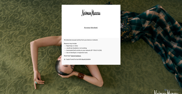 Security scan screenshot of https://www.neimanmarcus.com/c/designers-chanel-cat55920979?srsltid=AfmBOooyKnNiJF8PexIJZR55et-SMg63uvHYPOw7KpmhLIJp6o6nRS7E