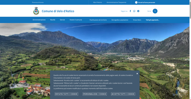 Security scan screenshot of https://www.comune.velodastico.vi.it/