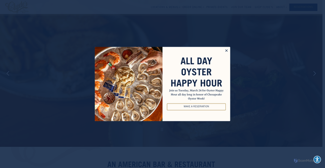 Security scan screenshot of https://www.clydes.com/
