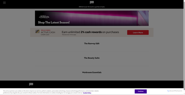 Security scan screenshot of https://shop.bravotv.com/project-runway
