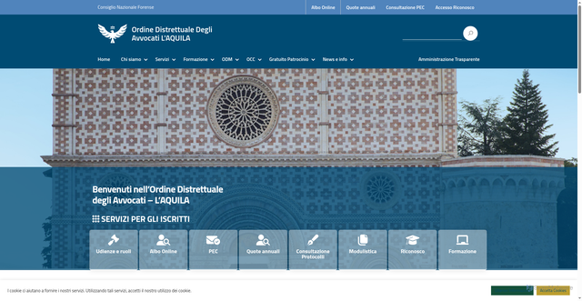 Security scan screenshot of https://www.ordineavvocatilaquila.it/