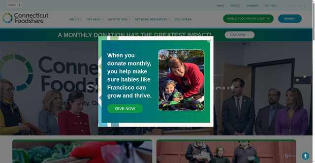 Security scan screenshot of https://www.ctfoodshare.org/