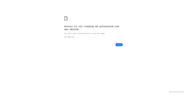 Security scan screenshot of https://v11-reading-ad.qznovelvod.com