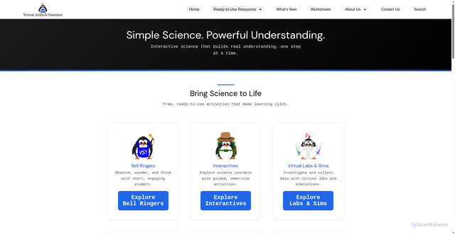 Security scan screenshot of https://virtualscienceteachers.org