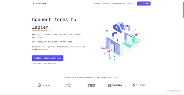 Security scan screenshot of https://submit-form.com/
