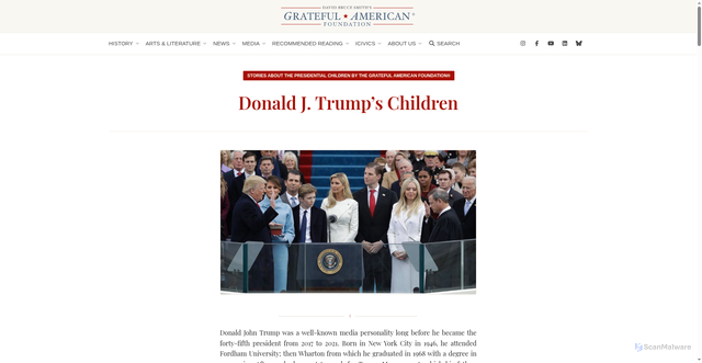 Security scan screenshot of https://gratefulamericanfoundation.org/donald-j-trumps-children/