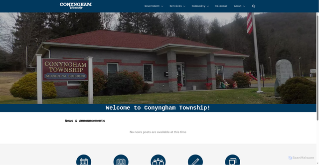 Security scan screenshot of https://conytwpluzernepa.gov/