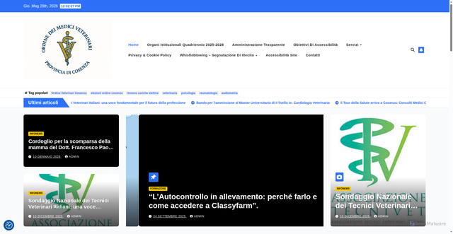 Security scan screenshot of https://www.ordineveterinaricosenza.it