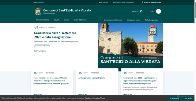 Security scan screenshot of https://www.comune.santegidioallavibrata.te.it/