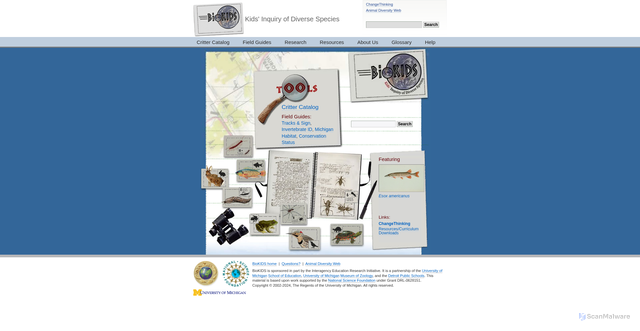 Security scan screenshot of https://biokids.umich.edu