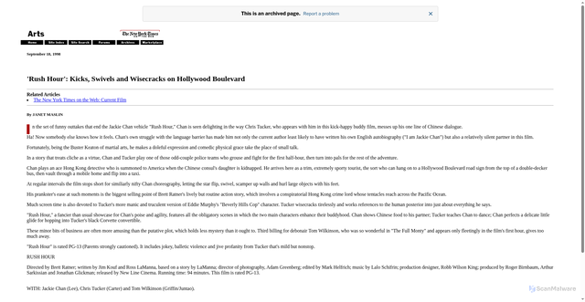 Security scan screenshot of https://archive.nytimes.com/www.nytimes.com/library/film/091898rush-film-review.html