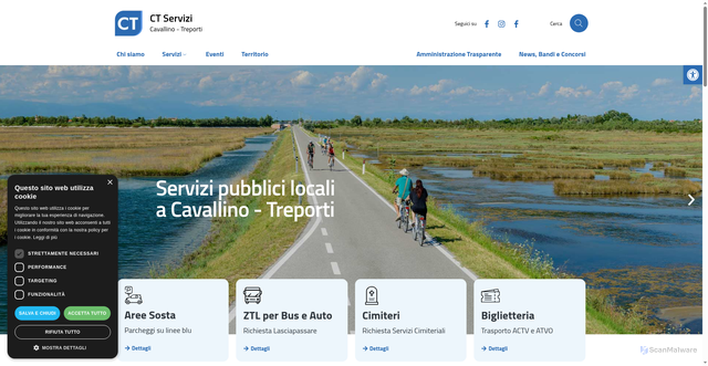 Security scan screenshot of https://www.ctservizi.eu/