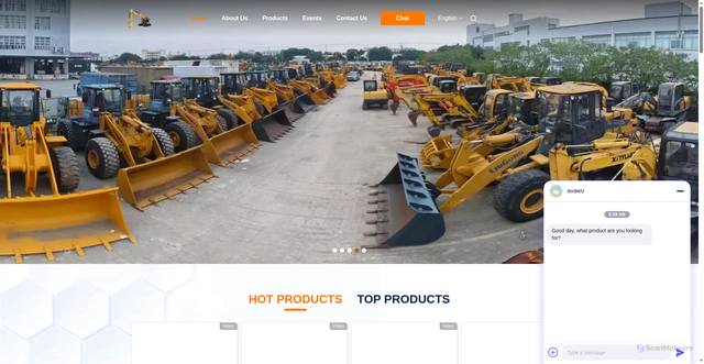 Security scan screenshot of https://used-excavatormachine.com