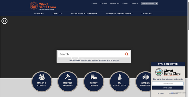 Security scan screenshot of https://www.santaclaraca.gov/
