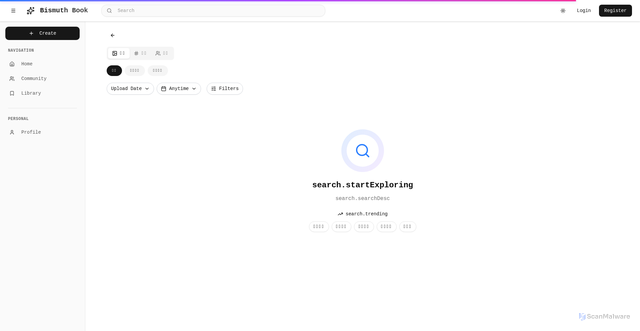 Security scan screenshot of https://bismuthbook-7fi7s4f3hw.edgeone.app/search.html