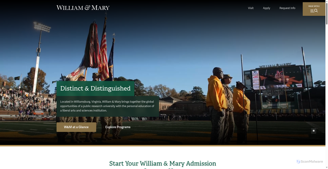 Security scan screenshot of https://wm.edu