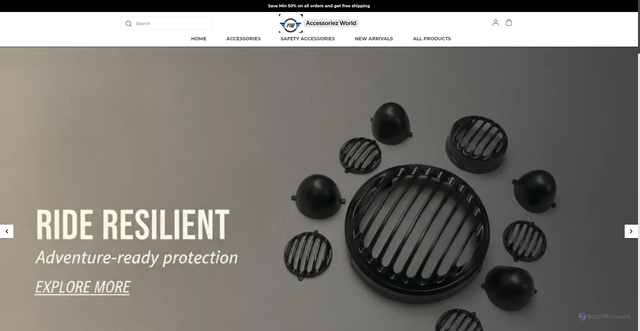 Security scan screenshot of http://accessoriezworld.com/
