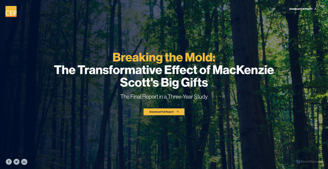 Security scan screenshot of https://cep.org/report-backpacks/breaking-the-mold-the-transformative-effect-of-mackenzie-scotts-big-gifts/