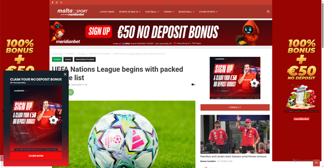 Security scan screenshot of https://maltasport.mt/football/uefa-nations-league-begin-with-fixture-list/