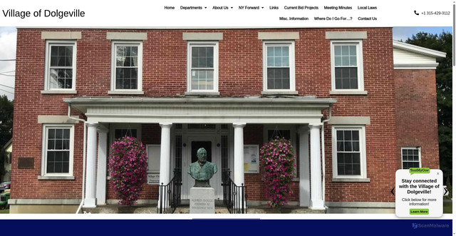 Security scan screenshot of https://villageofdolgeville.gov/
