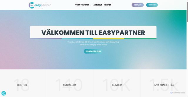 Security scan screenshot of https://easypartneradvago.se