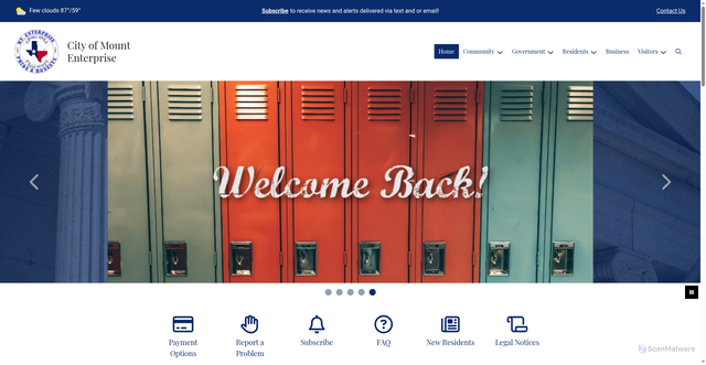 Security scan screenshot of https://cityofmte.gov/