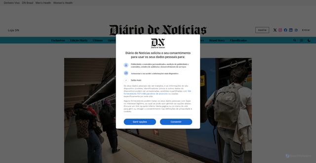 Security scan screenshot of https://www.dn.pt/desporto/benfica-sporting-obriga-metro-de-lisboa-a-fechar-quatro-esta%C3%A7%C3%B5es