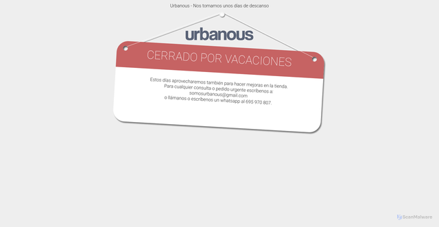 Security scan screenshot of https://urbanous.com