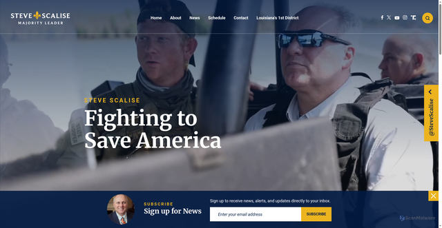 Security scan screenshot of https://www.majorityleader.gov/