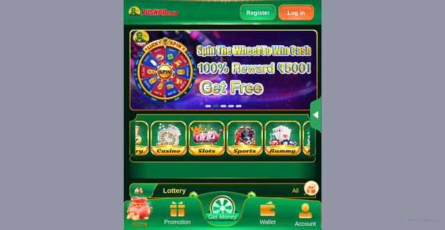 Security scan screenshot of https://www.pushpaclub6.com/